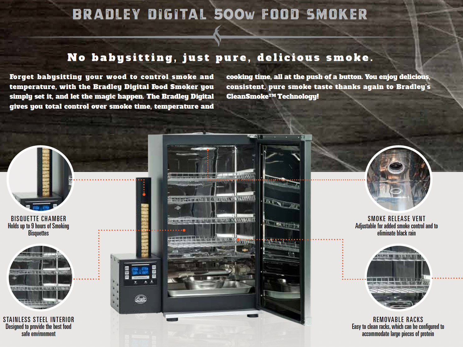 Bradley Digital Electric Smoker - 6 Rack, 108L