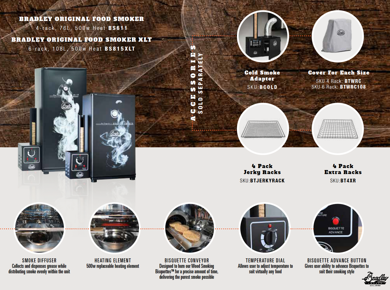 Bradley Original Electric Smoker 4 Rack, 76L